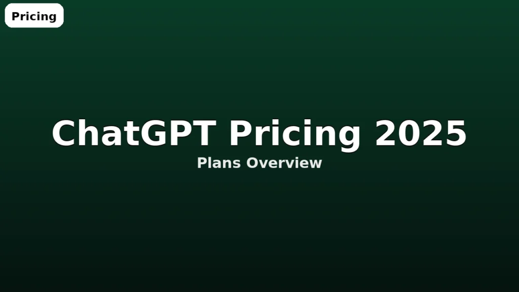 ChatGPT 가격과 플랜 비교 2025 (Free·Plus·Team·Enterprise)