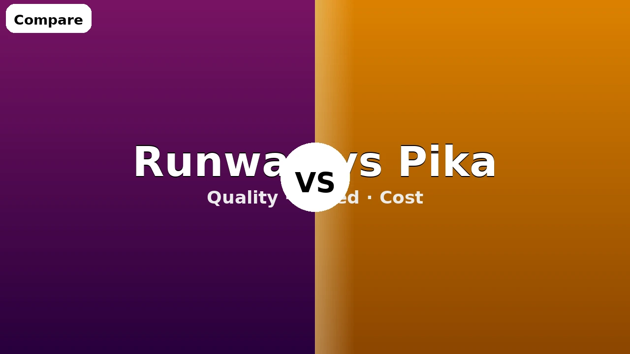 Runway vs Pika 비교 – AI 생성영상 품질, 속도, 가격 차이