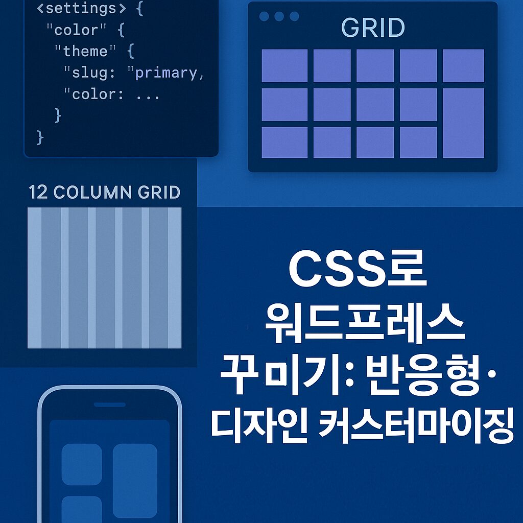 CSS로 워드프레스 꾸미기 – 반응형·디자인 커스터마이징