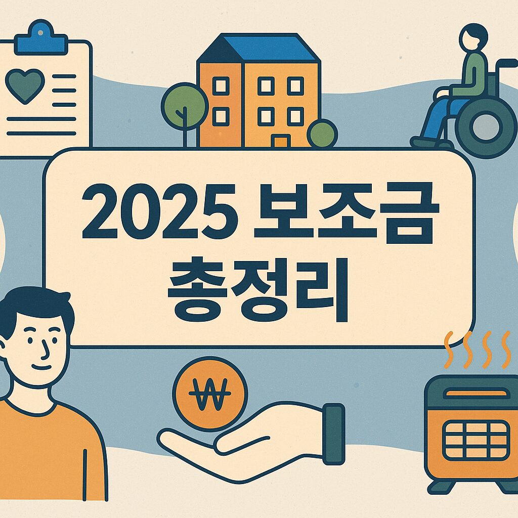 2025 정부 보조금 지원 허브 – 상시 지원과 한시 지원 총정리