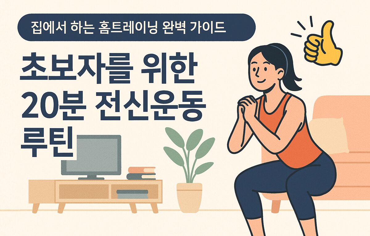 하루 20분 전신운동 루틴 – 집에서 따라하는 효율적인 홈트레이닝