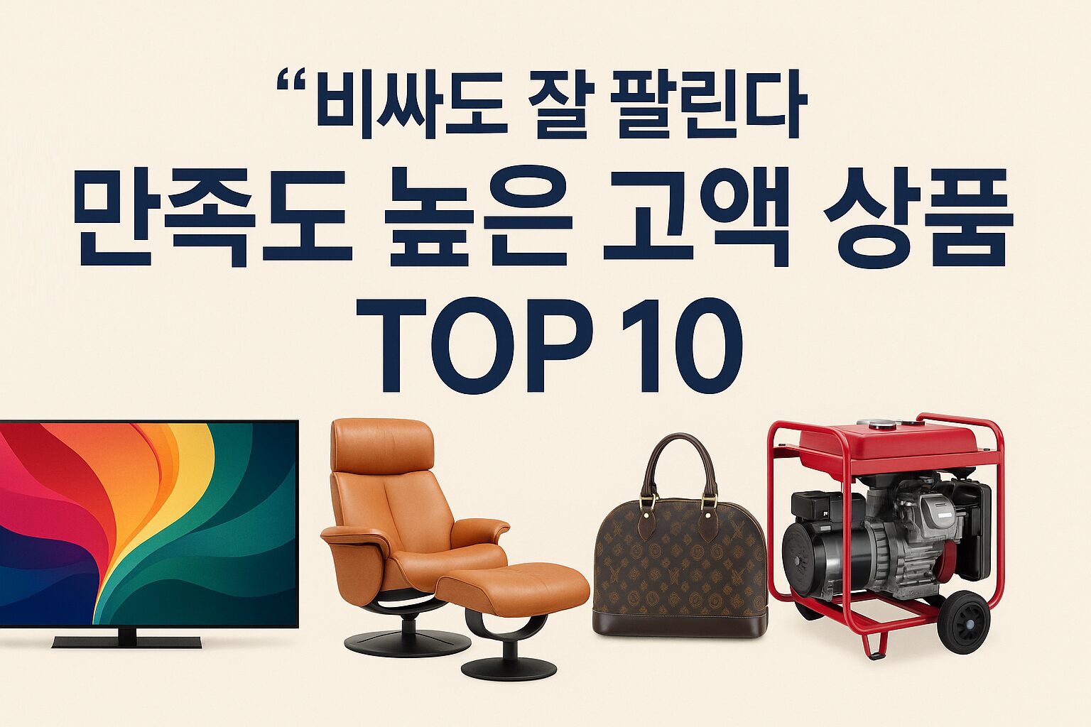 비싸도 잘 팔린다 – 만족도 높은 고액 상품 TOP 10