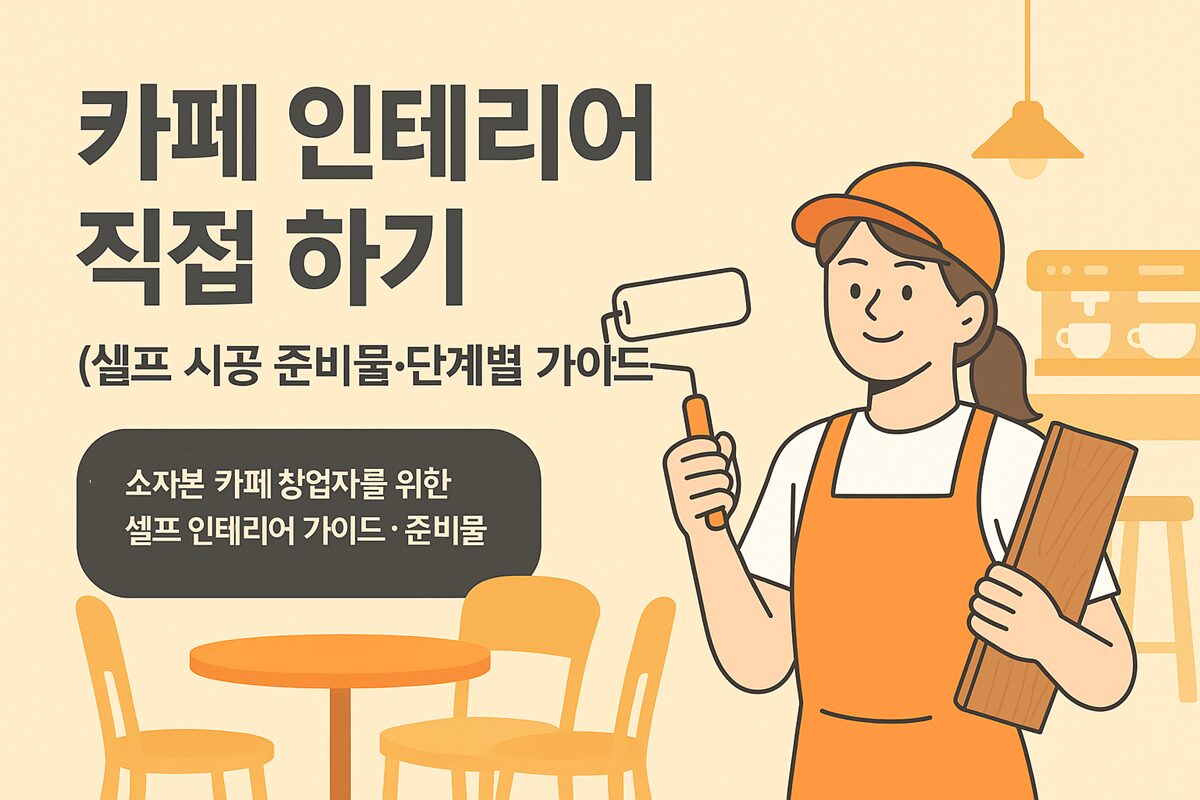 카페 인테리어 직접 하기 – 셀프 시공 준비물과 단계별 가이드