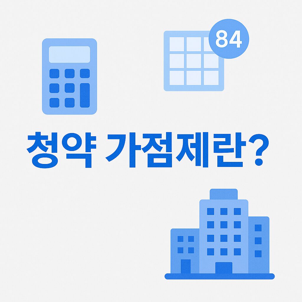청약 가점제란? – 무주택 기간, 부양가족 수, 청약통장 가입 기간 점수 계산 제도