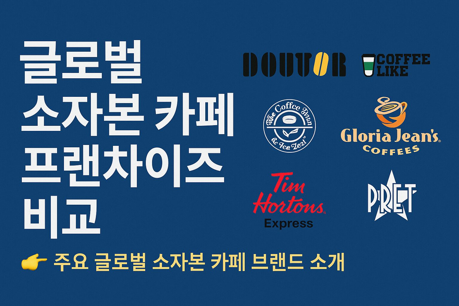 글로벌 소자본 카페 프랜차이즈 비교 – 창업 비용과 수익성 분석
