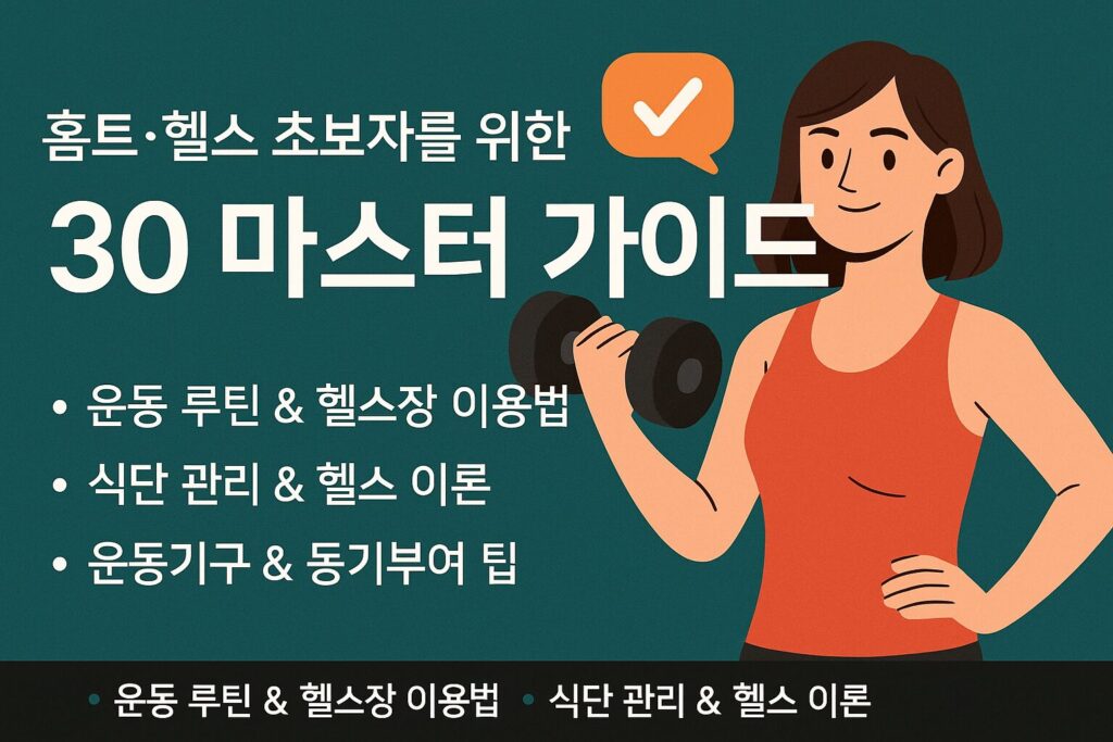 헬스 블로그 콘텐츠 30선 – 운동 루틴, 식단, 보충제, 장비까지 마스터 가이드