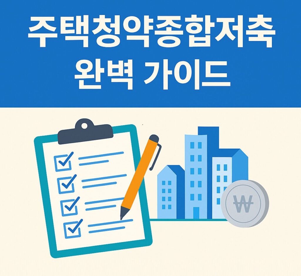 주택청약종합저축 완벽 가이드 – 가입 조건, 납입 방식, 1순위 요건, 소득공제 혜택