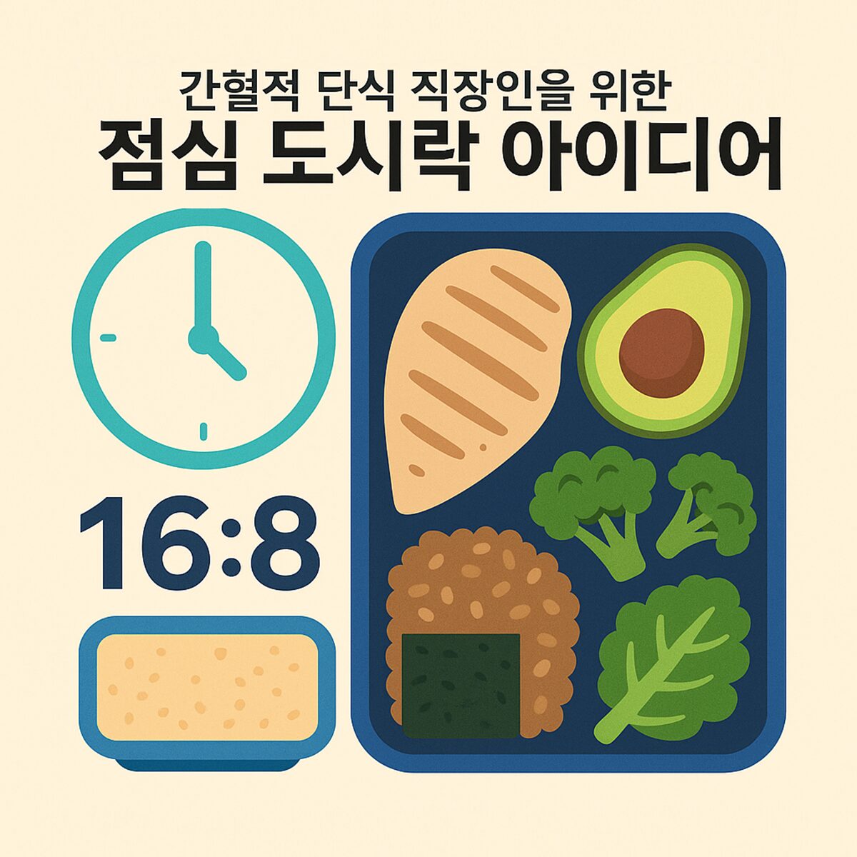 간헐적 단식 직장인을 위한 점심 도시락 아이디어 – 16:8 단식 루틴에 맞춘 건강 식단