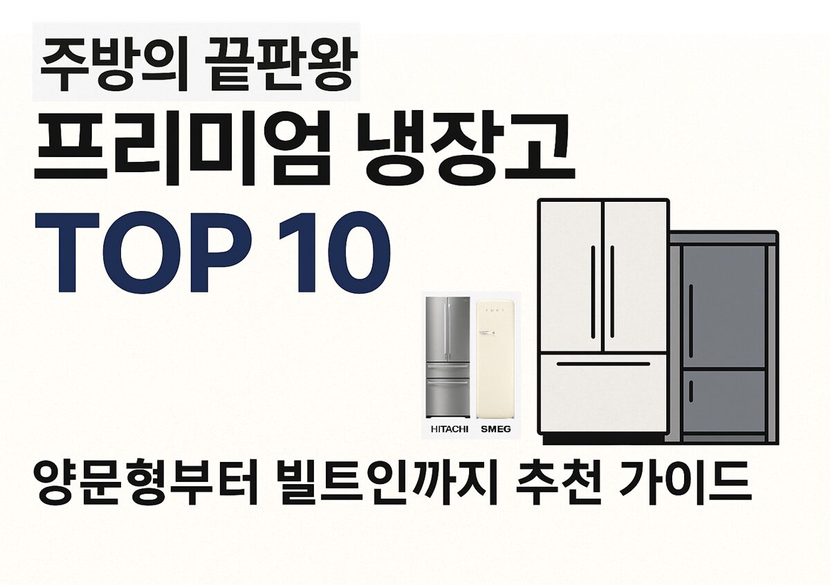 프리미엄 냉장고 TOP 10 – 고급 양문형부터 빌트인까지 추천 가이드