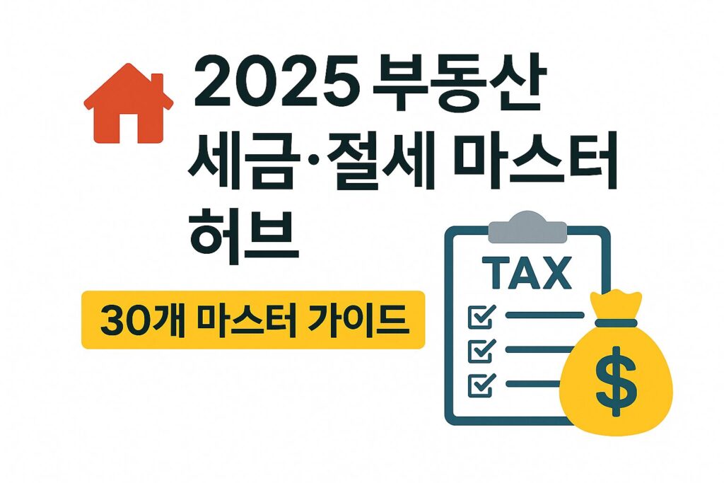 2025 부동산 세금 절세 마스터 허브 – 취득세·종부세·상속세까지 30 마스터 가이드