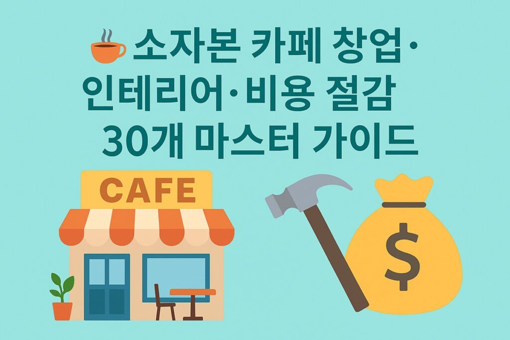 소자본 카페 창업·인테리어·비용 절감 30개 마스터 가이드 – 창업 초보자를 위한 카페 운영 전략