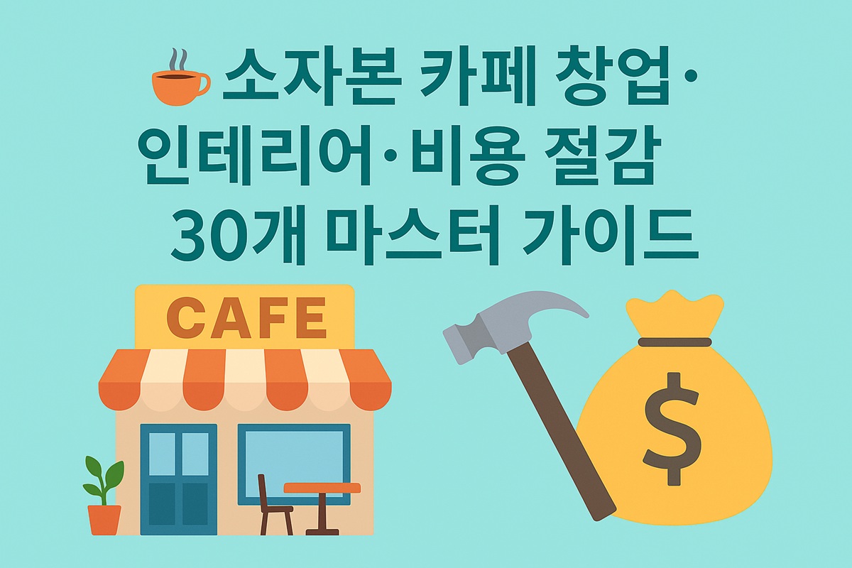 소자본 카페 창업·인테리어·비용 절감 30개 마스터 가이드 – 창업 초보자를 위한 카페 운영 전략