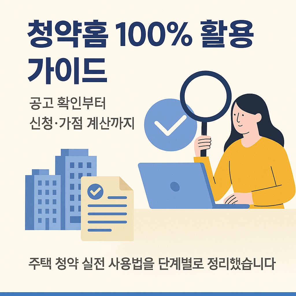 청약홈 100% 활용 가이드 – 분양 공고 확인부터 신청·가점 계산·경쟁률 확인까지