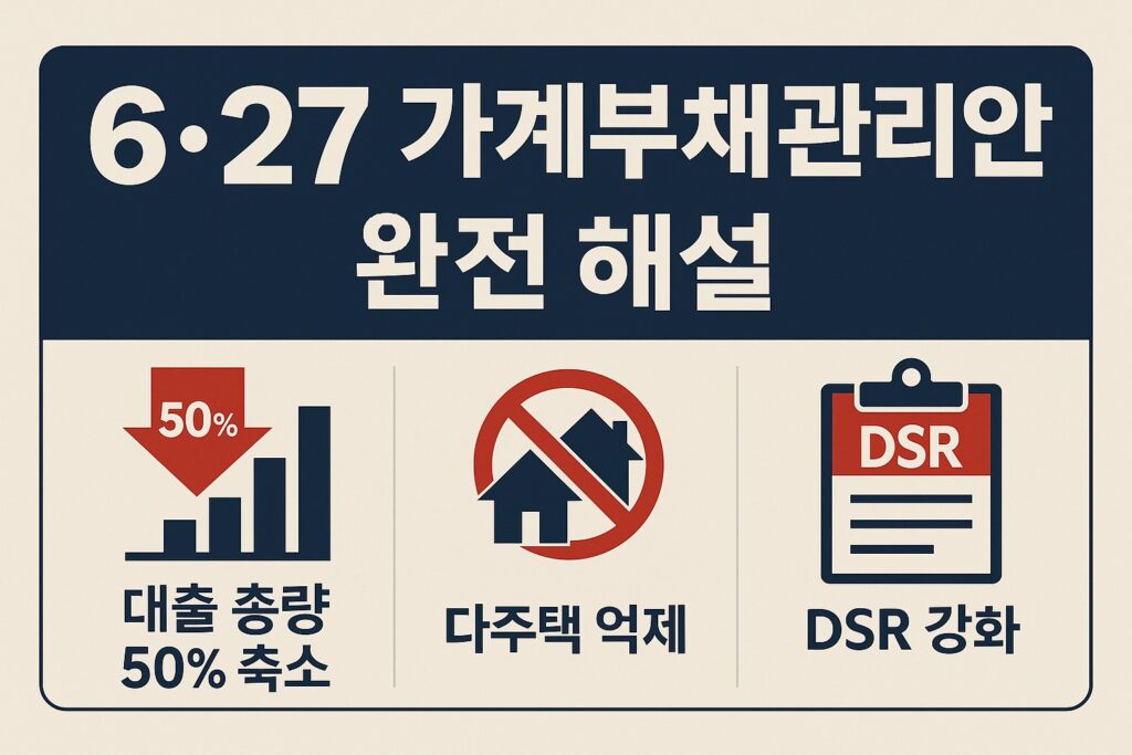 6·27 가계부채 관리방안 완전 해설 – 대출 총량 축소와 다주택자 대출 규제 핵심 요약
