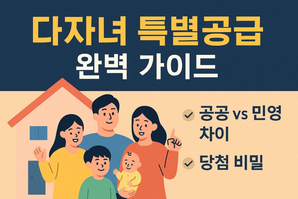 다자녀 특별공급 완벽 가이드 – 공공과 민영 차이와 당첨 전략