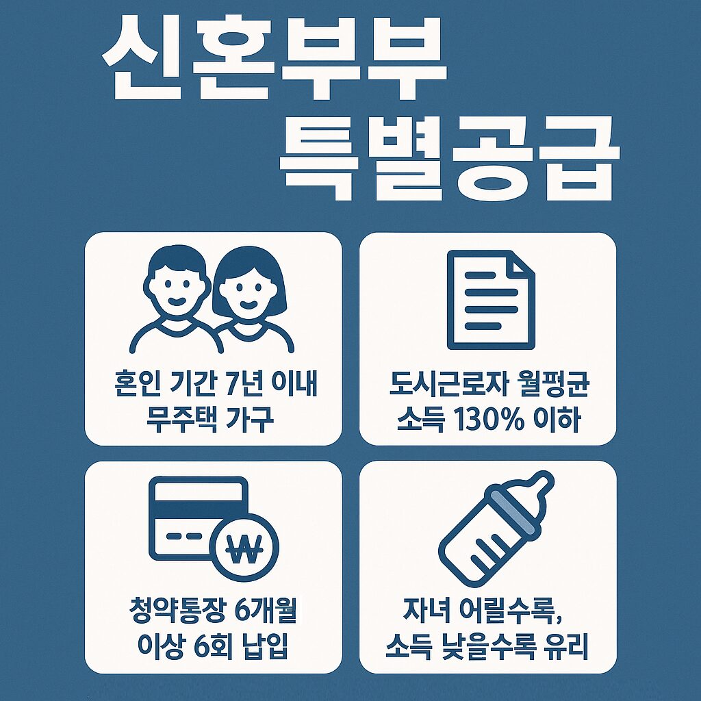 신혼부부 특별공급 A to Z – 청약 자격, 소득 기준, 청약통장 조건 완벽 정리