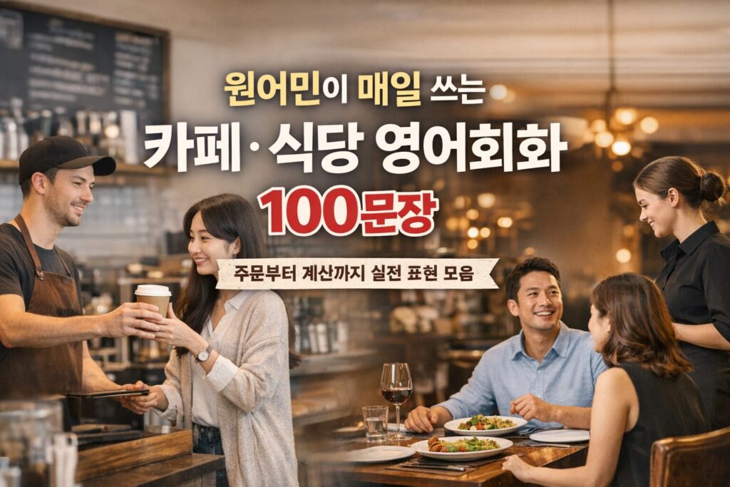 원어민이 매일 쓰는 카페·식당 영어회화 100문장 – 주문부터 계산까지 실전 표현