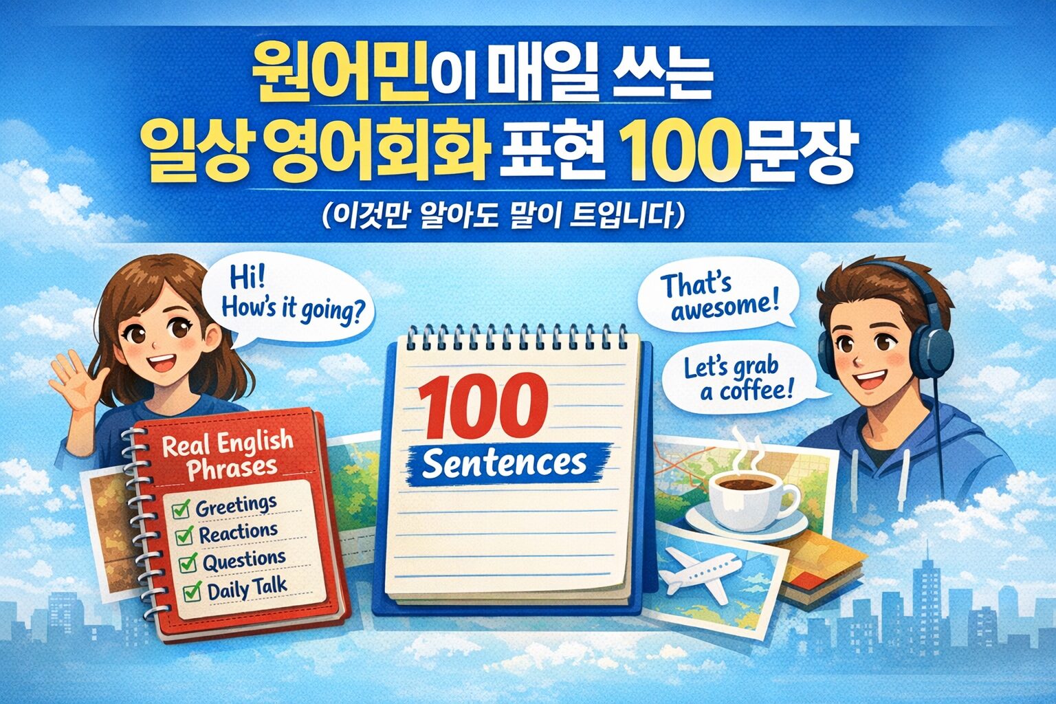 원어민이 매일 쓰는 일상 영어회화 표현 100문장 – 실전 영어 문장 모음