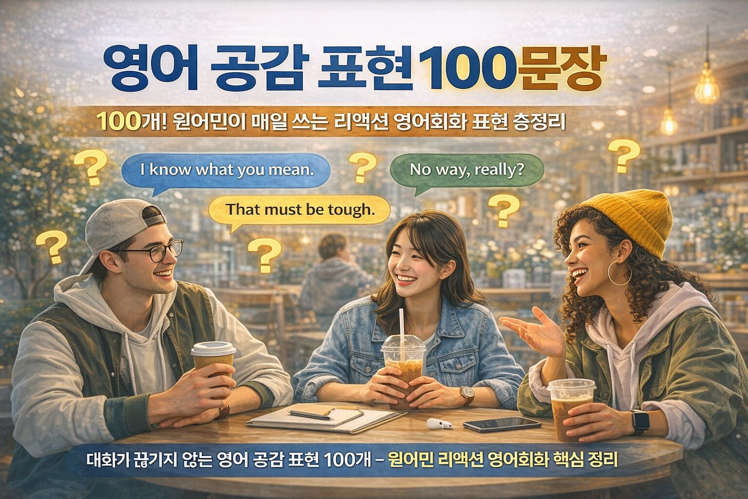 영어 공감 표현 100개 – 원어민이 매일 쓰는 리액션과 공감 영어회화 정리