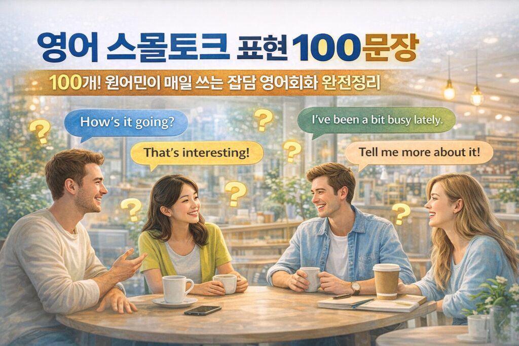 영어 스몰토크 표현 100문장 – 원어민이 매일 쓰는 잡담 영어회화 완전정리