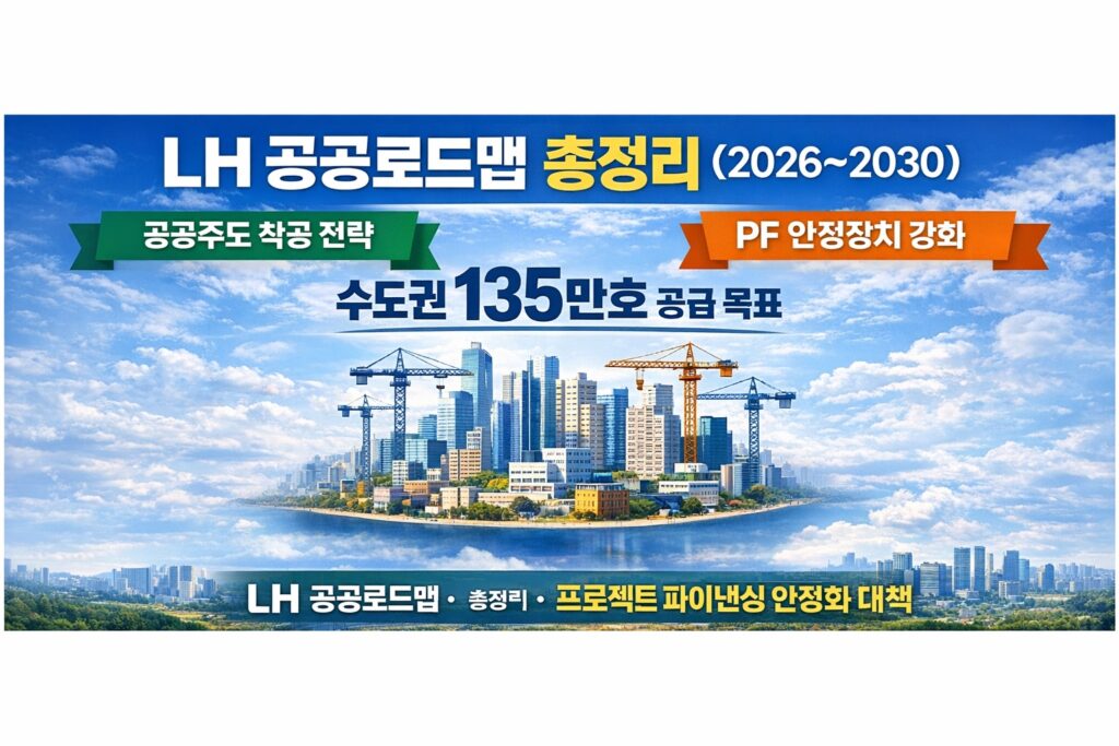 LH 공급로드맵 – 공공주도 착공 전략과 PF 안정장치로 보는 2026 수도권 주택 공급 구조